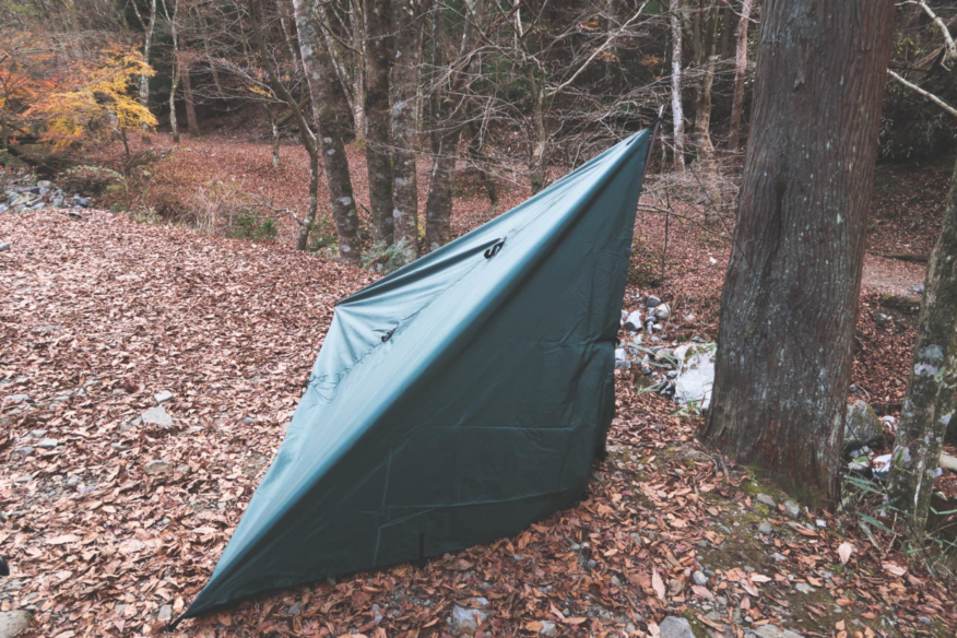 DD Tarpタープのビークフライを真横から見た形